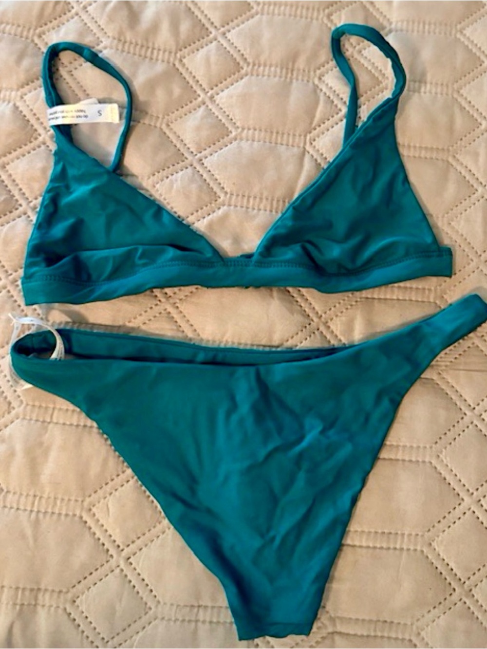 ARK Swimwear Emerald Bralette and Cheeky Bikini Set Size S- NWT